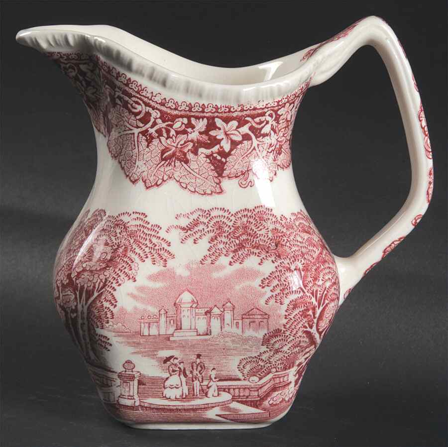 Vista Pink (No Trim) 12 Oz Gadroon Jug by Mason's-1