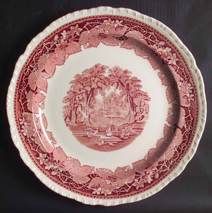 Vista Pink (No Trim) 14" Chop Plate (Round Platter) by Mason's-1