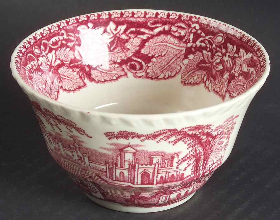 Vista Pink (No Trim) Open Rice/Sugar Bowl by Mason's-1
