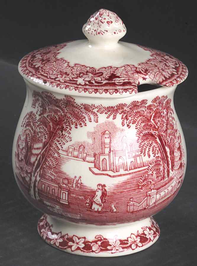 Vista Pink (No Trim) Jam/Jelly & Lid by Mason's-1