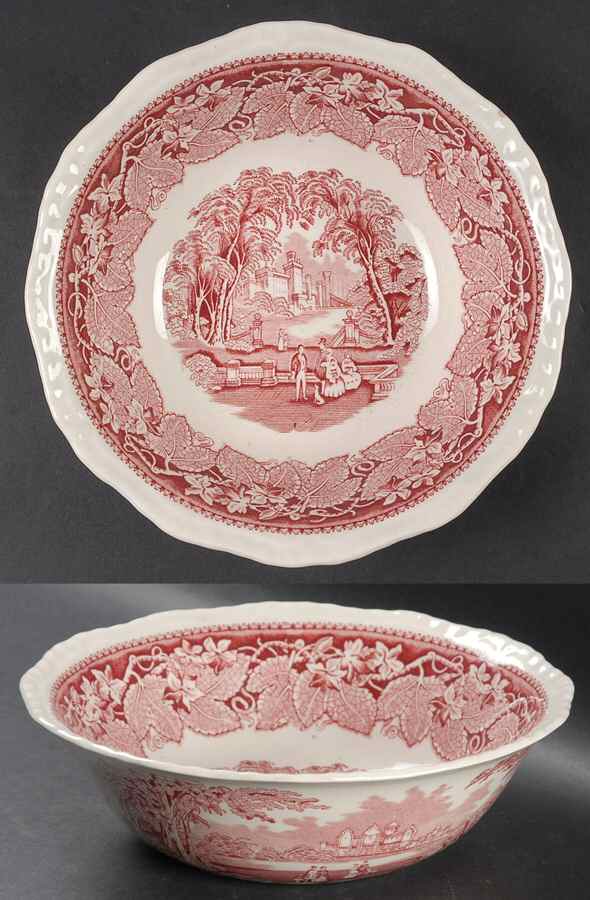 Vista Pink (No Trim) 9" Round Vegetable Bowl by Mason's-1