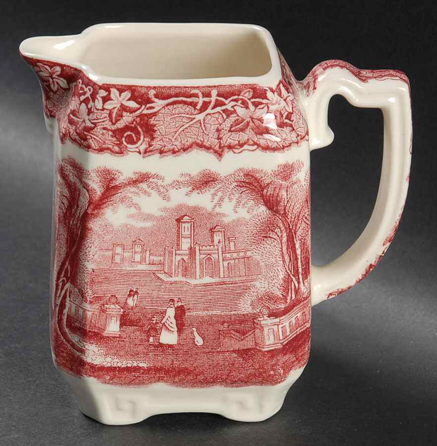 Vista Pink (No Trim) Square Creamer by Mason's-1