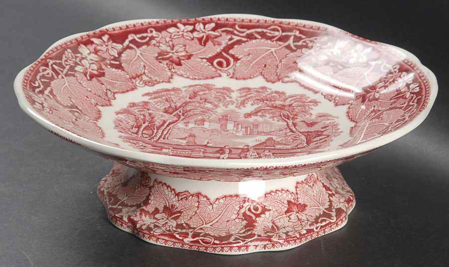 Vista Pink (No Trim) Round Compote (Height X Width) by Mason's-1