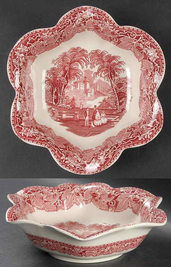 Vista Pink (No Trim) Round Fluted Dessert Bowl by Mason's-1