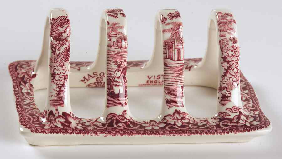 Vista Pink (No Trim) 3-Slice Toast Server by Mason's-1