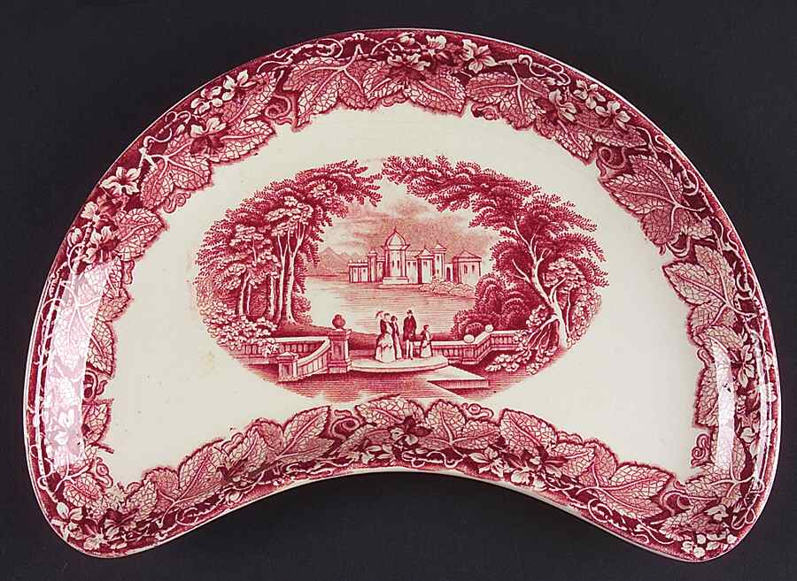 Vista Pink (No Trim) Crescent Salad Plate by Mason's-1