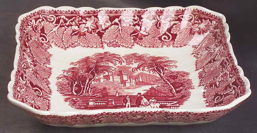 Vista Pink (No Trim) 8" Square Vegetable Bowl by Mason's-1