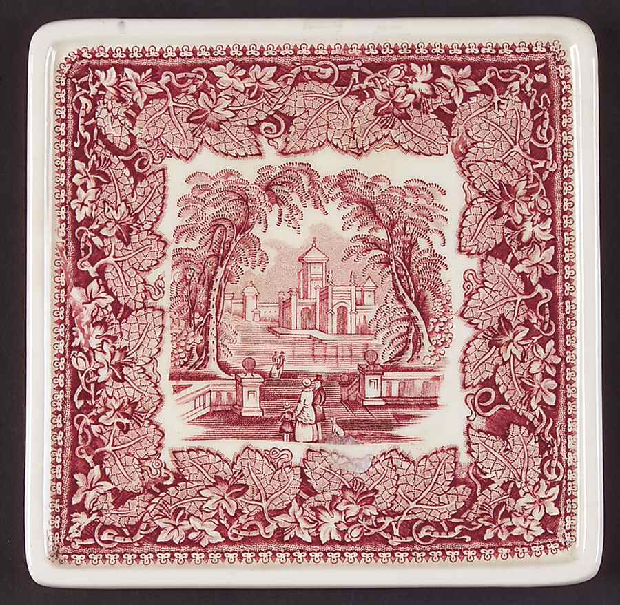 Vista Pink (No Trim) 4 Toed Trivet by Mason's-1