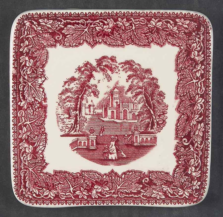 Vista Pink (No Trim) Square Tea Tile by Mason's-1