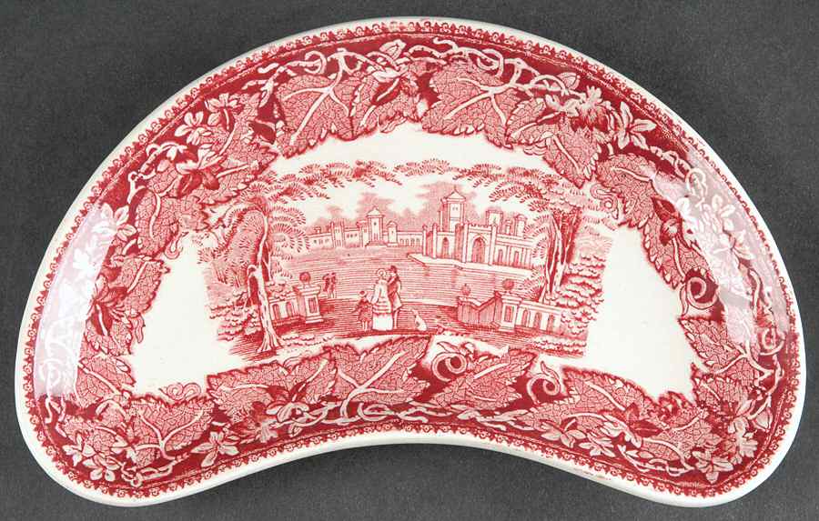 Vista Pink (No Trim) Crescent Salad Plate by Mason's-1