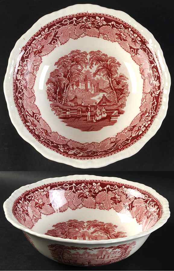 Vista Pink (No Trim) 9" Round Vegetable Bowl by Mason's-1