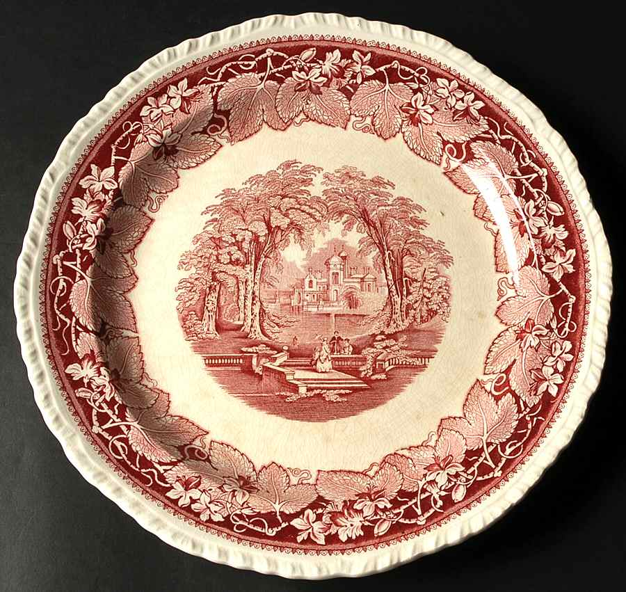 Vista Pink (No Trim) 13" Chop Plate (Round Platter) by Mason's-1