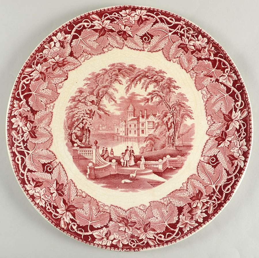 Vista Pink (No Trim) 15" Chop Plate (Round Platter) by Mason's-1