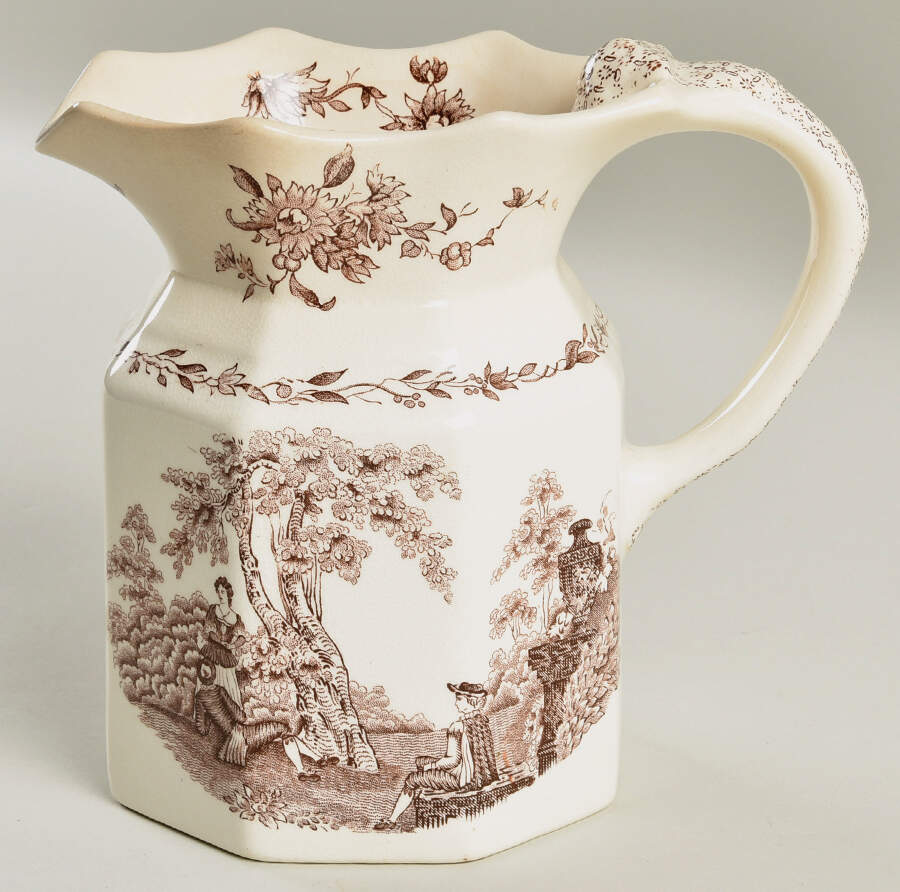 Watteau Brown 40 Oz Fenton Jug by Mason's-1
