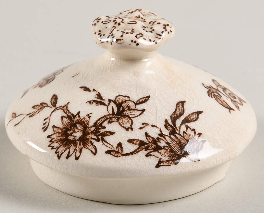 Watteau Brown Lid for Sugar Bowl by Mason's-1