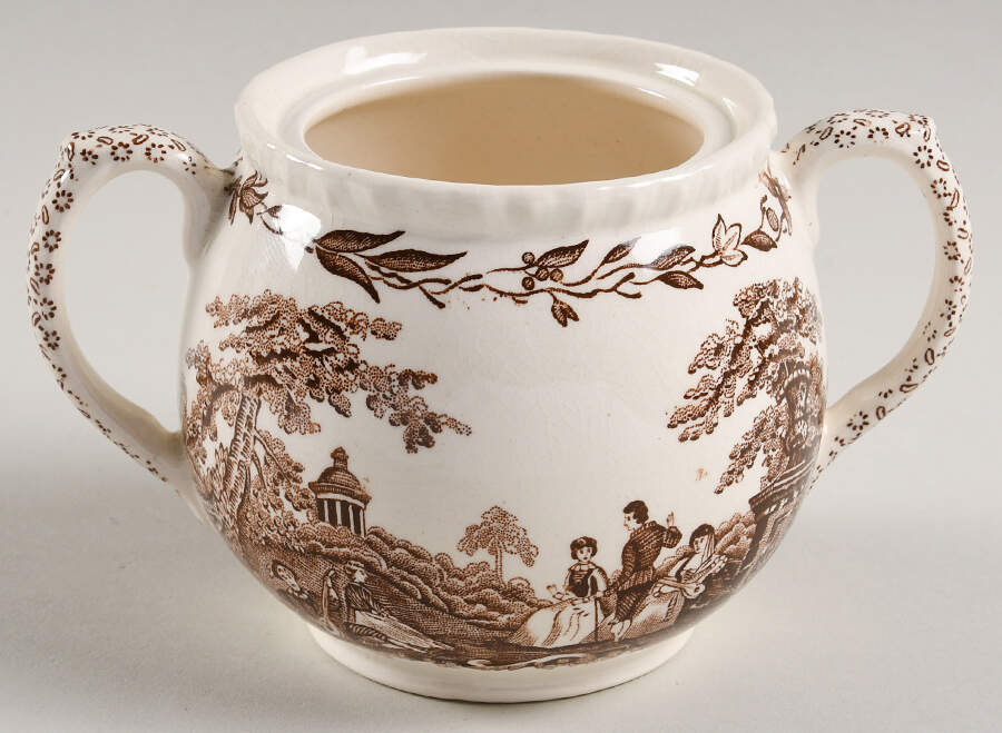 Watteau Brown Sugar Bowl No Lid by Mason's-1