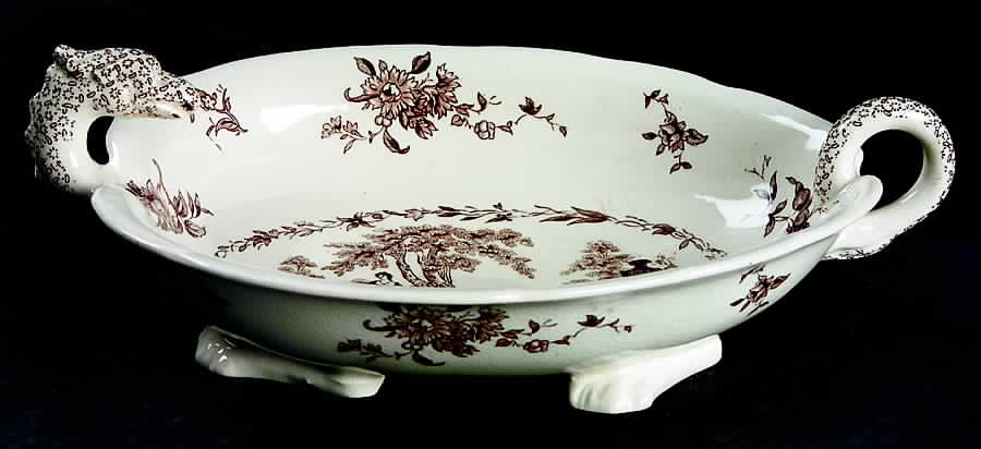 Watteau Brown Dessert Bowl by Mason's-1