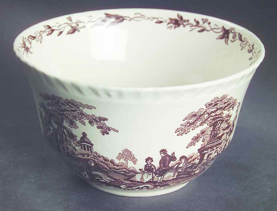 Watteau Brown Cranberry Bowl by Mason's-1