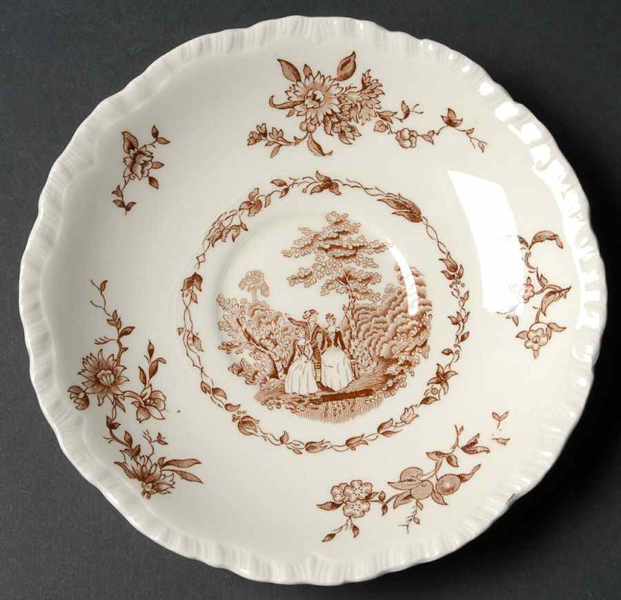Watteau Brown Saucer by Mason's-1