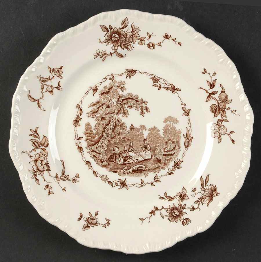 Watteau Brown Luncheon Plate by Mason's-1