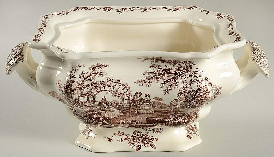 Watteau Brown Tureen No Lid by Mason's-1