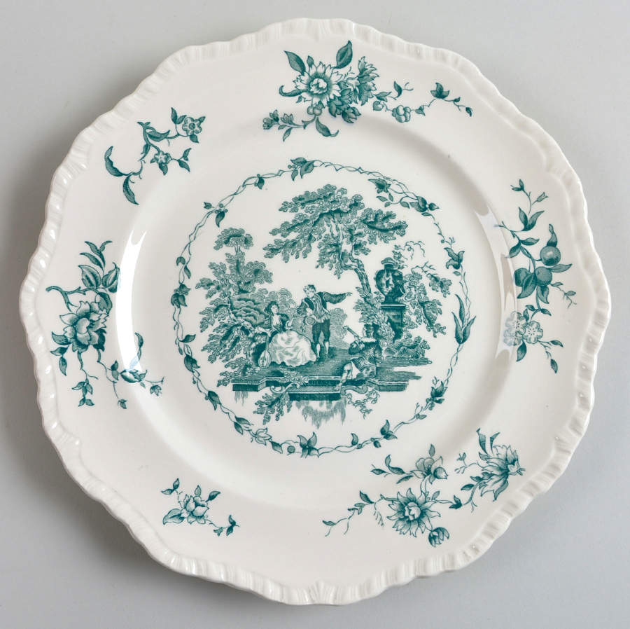 Watteau Green Dinner Plate by Mason's-1