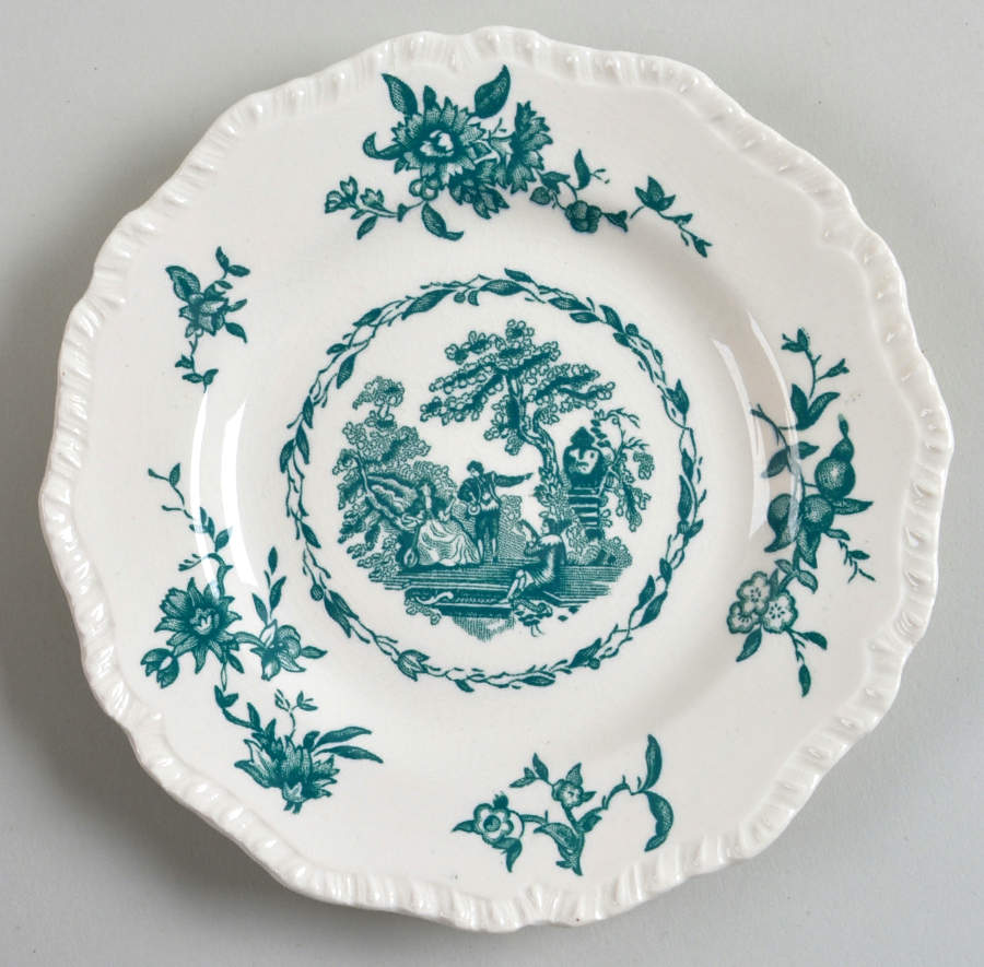 Watteau Green Bread & Butter Plate by Mason's-1