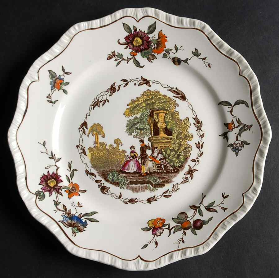 Watteau Multicolor Salad Plate by Mason's-1