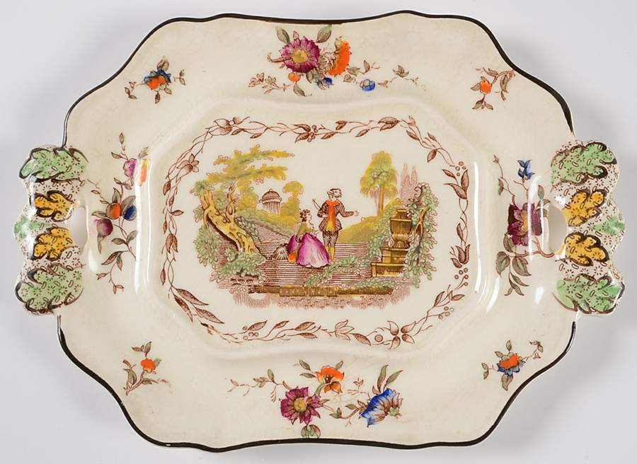 Watteau Multicolor Underplate for Sauce Boat by Mason's-1