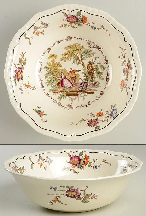 Watteau Multicolor 9" Round Vegetable Bowl by Mason's-1