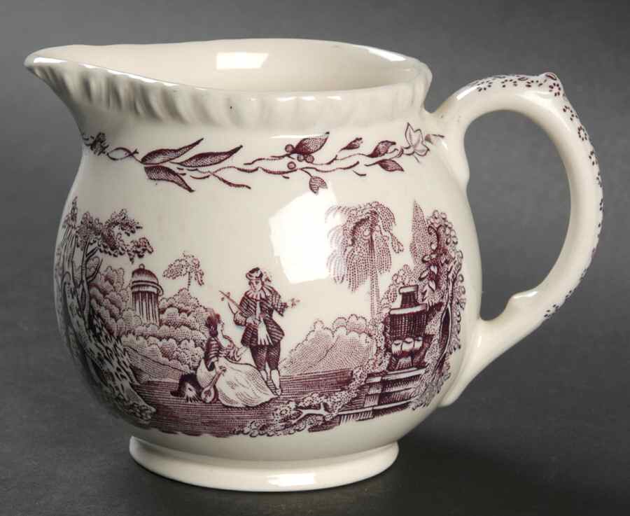 Watteau Mulberry Creamer by Mason's-1