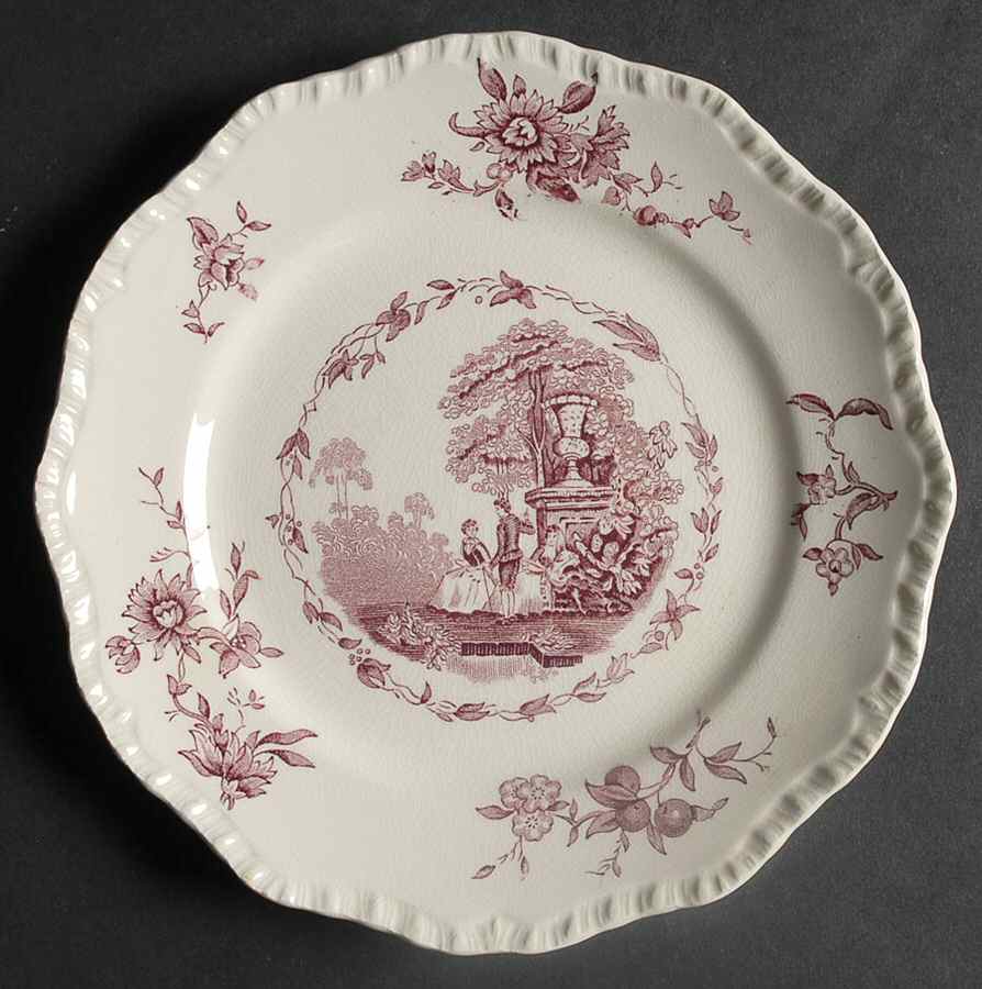 Watteau Mulberry Salad Plate by Mason's-1