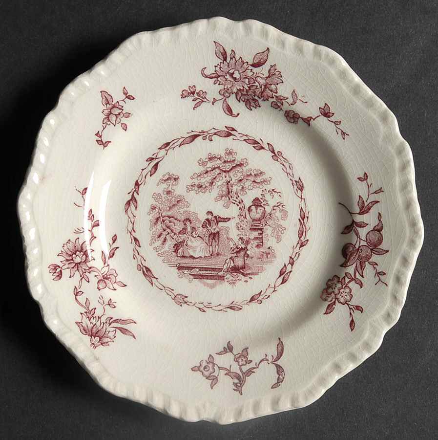 Watteau Mulberry Bread & Butter Plate by Mason's-1