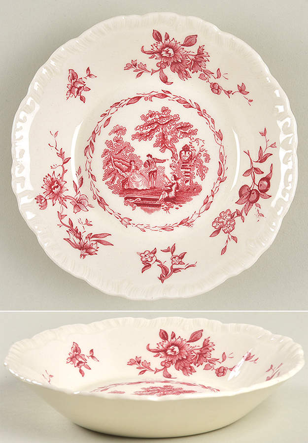 Watteau Pink Fruit/Dessert (Sauce) Bowl by Mason's-1