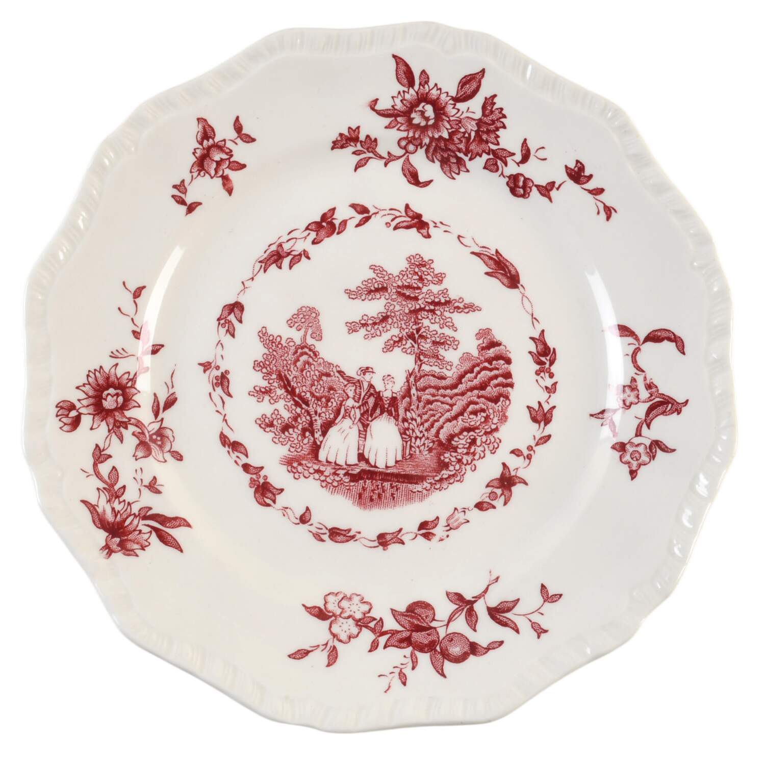 Watteau Pink Dessert/Pie Plate by Mason's-1