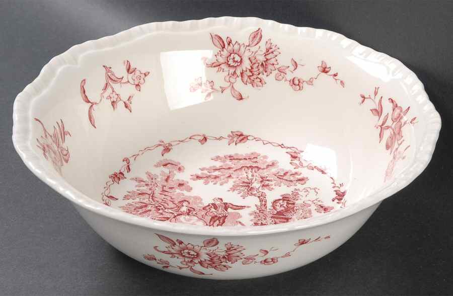 Watteau Pink 9" Round Vegetable Bowl by Mason's-1