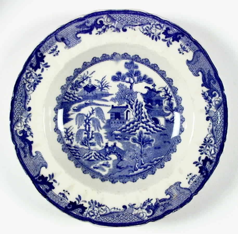 Willow Blue (Design On Edge) Dinner Plate by Mason's-1