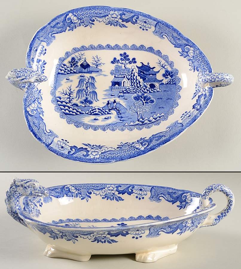 Willow Blue (Design On Edge) Dessert Bowl by Mason's-1