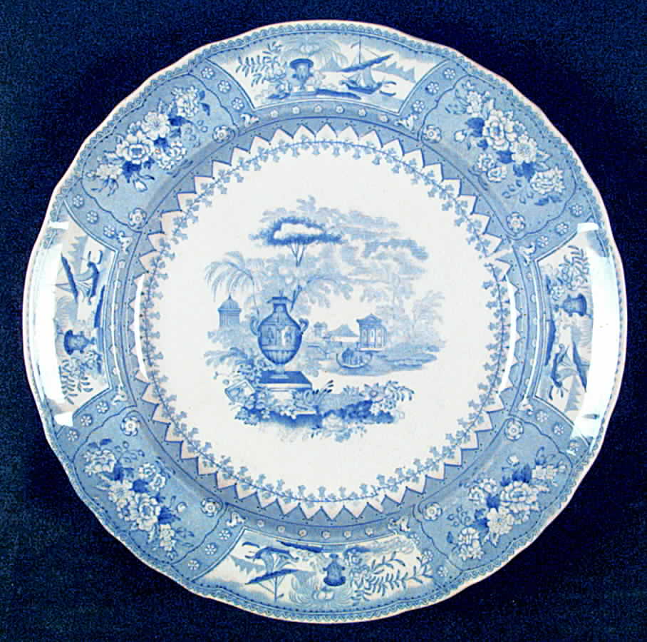 Canova Blue Dinner Plate by T J & J Mayer (England)-1