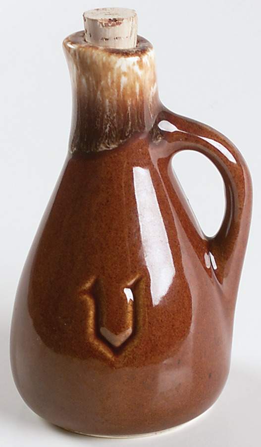 Brown Drip Vinegar with Cork Stopper by Nelson McCoy-1