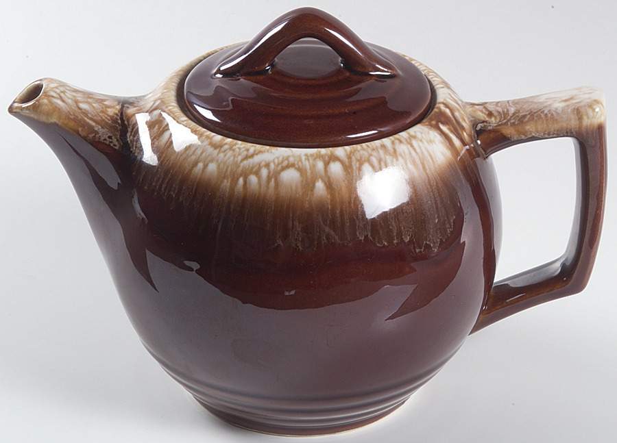 Brown Drip Teapot & Lid by Nelson McCoy-1