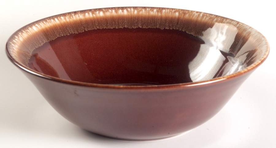 Brown Drip 8" Round Vegetable Bowl by Nelson McCoy-1