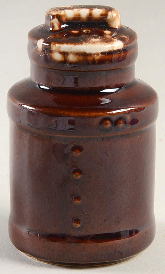 Brown Drip Salt Shaker by Nelson McCoy-1
