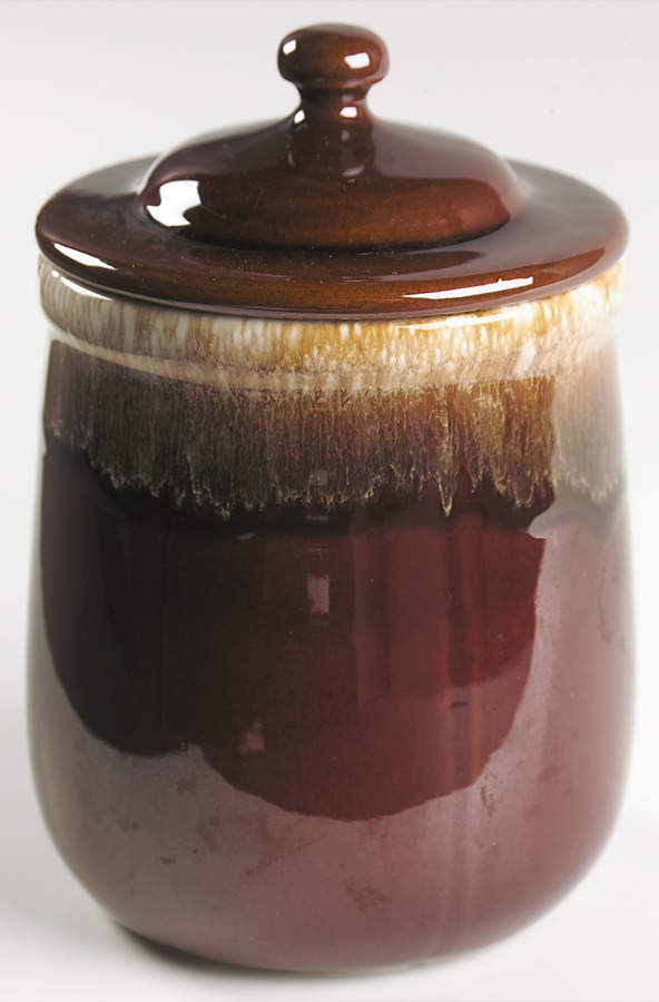 Brown Drip Medium Canister & Lid by Nelson McCoy-1