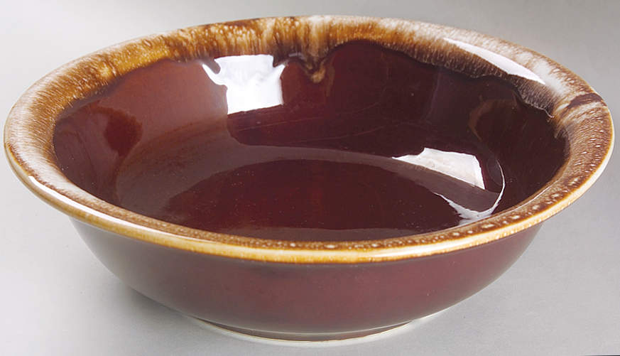 Brown Drip 10" Round Vegetable Bowl by Nelson McCoy-1