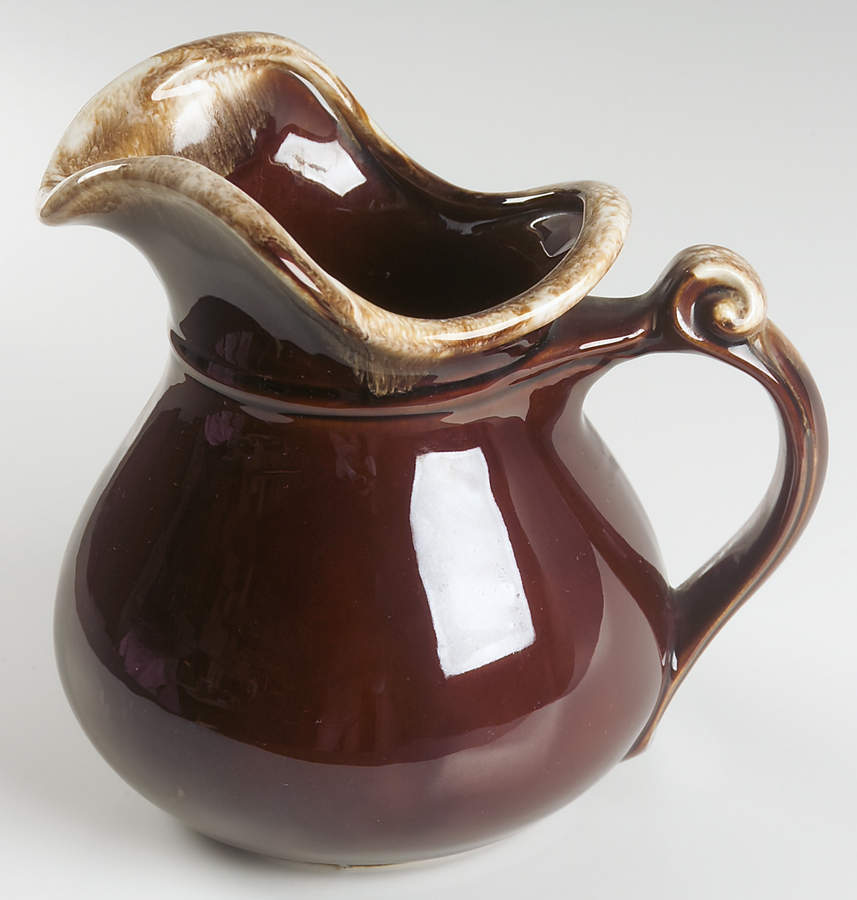 Brown Drip Pitcher 48 Oz (For Bowl Set) by Nelson McCoy-1
