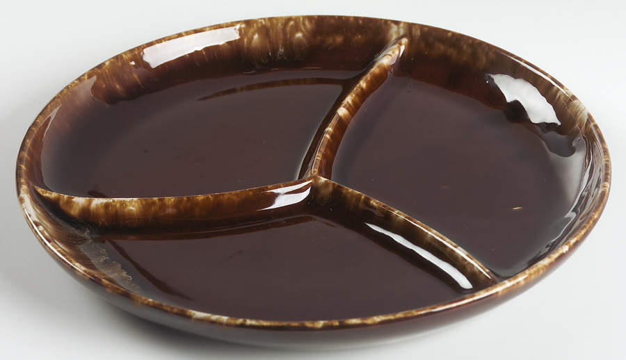 Brown Drip Grill Plate by Nelson McCoy-1