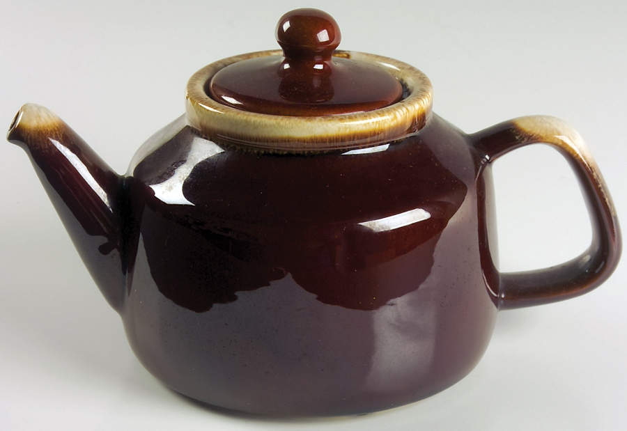 Brown Drip Teapot & Lid by Nelson McCoy-1