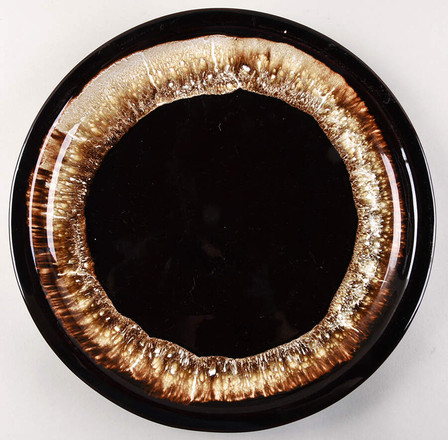 Brown Drip 12" Chop Plate (Round Platter) by Nelson McCoy-1
