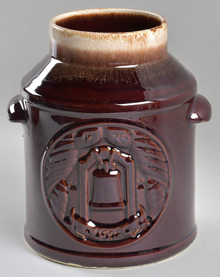 Brown Drip Cookie Jar No Lid by Nelson McCoy-1